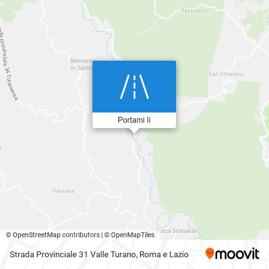 Mappa Strada Provinciale 31 Valle Turano