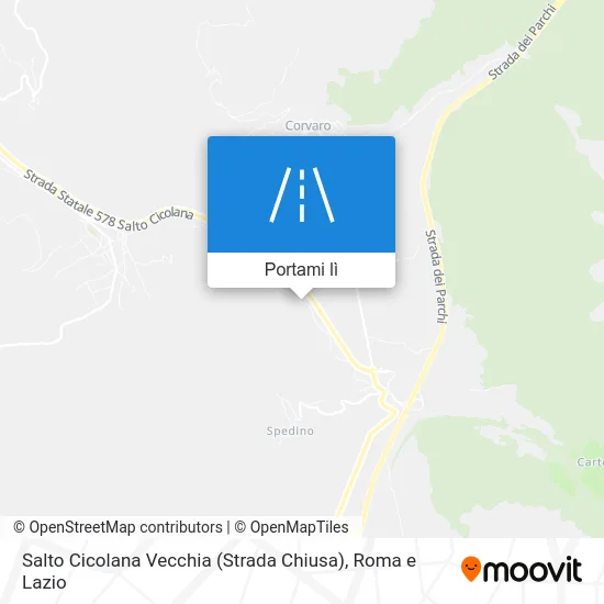 Mappa Salto Cicolana Vecchia (Strada Chiusa)