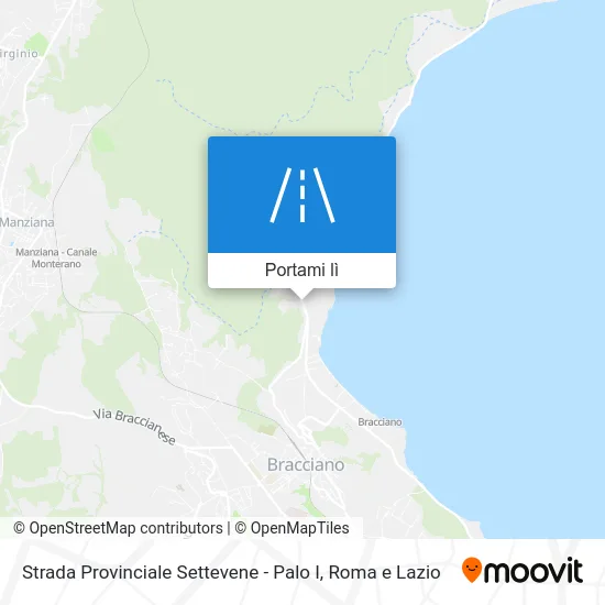 Mappa Strada Provinciale Settevene - Palo I