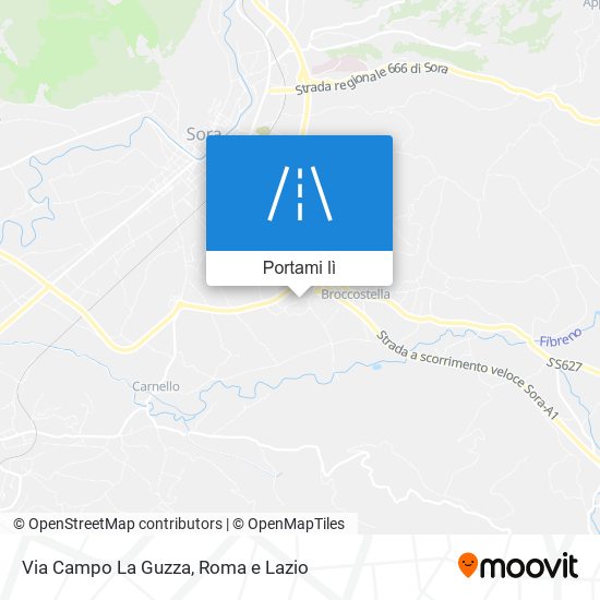 Mappa Via Campo La Guzza