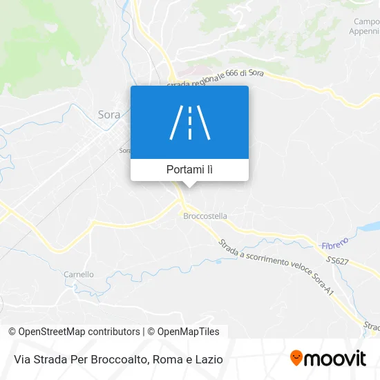 Mappa Via Strada Per Broccoalto
