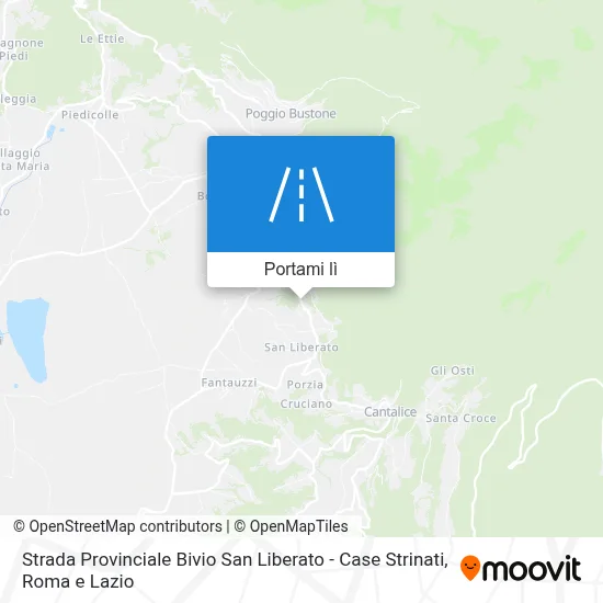 Mappa Strada Provinciale Bivio San Liberato - Case Strinati