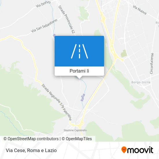 Mappa Via Cese