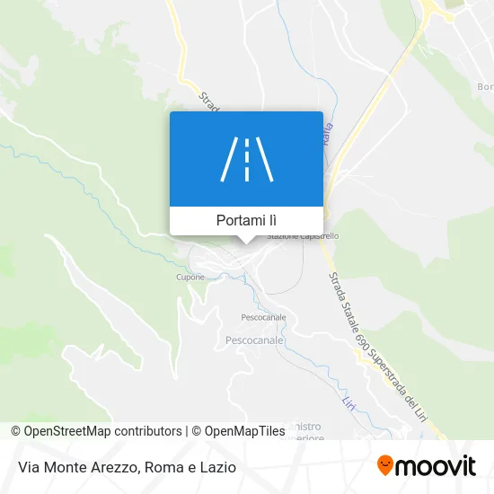 Mappa Via Monte Arezzo