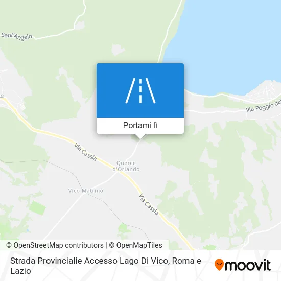 Mappa Strada Provincialie Accesso Lago Di Vico