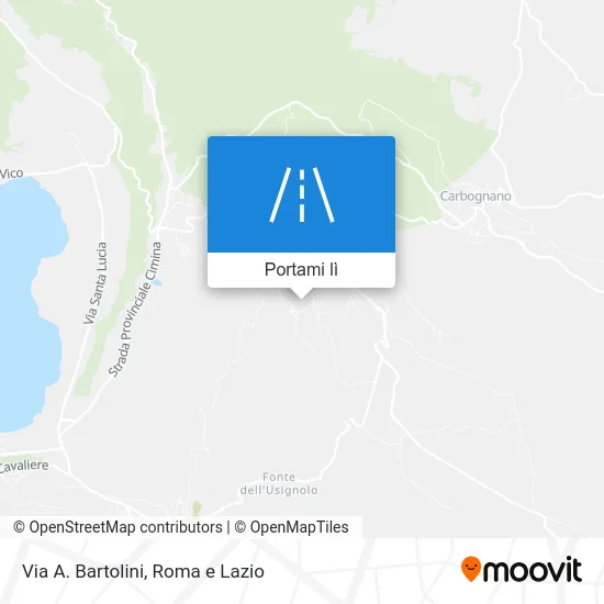 Mappa Via A. Bartolini