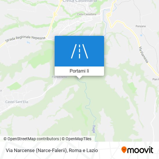 Mappa Via Narcense (Narce-Falerii)
