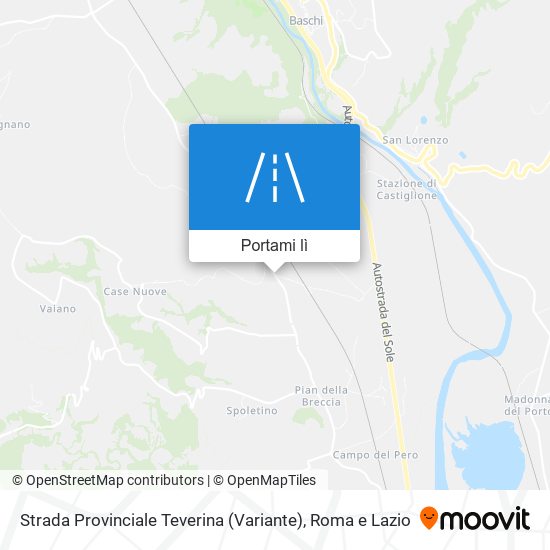 Mappa Strada Provinciale Teverina (Variante)