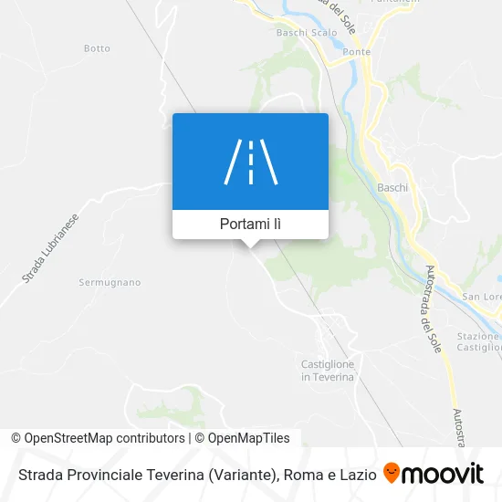 Mappa Strada Provinciale Teverina (Variante)