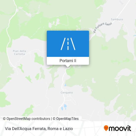 Mappa Via Dell'Acqua Ferrata