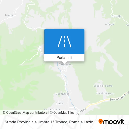 Mappa Strada Provinciale Umbra 1° Tronco