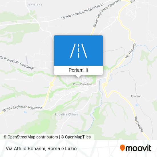 Mappa Via Attilio Bonanni