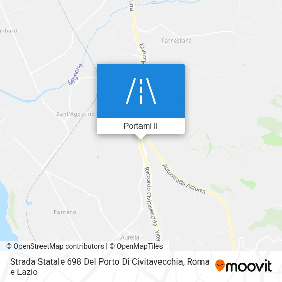 Mappa Strada Statale 698 Del Porto Di Civitavecchia