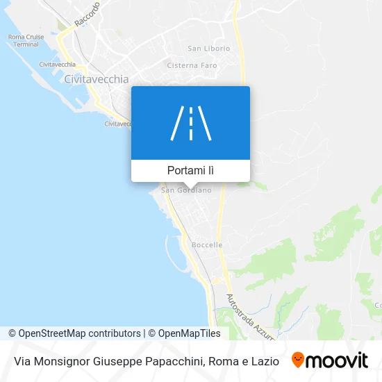 Mappa Via Monsignor Giuseppe Papacchini