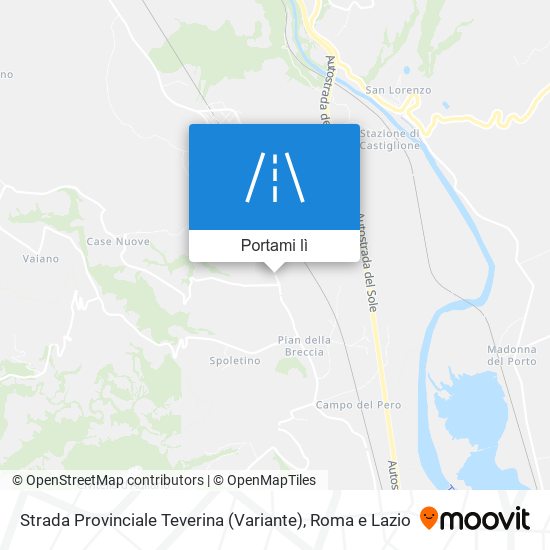 Mappa Strada Provinciale Teverina (Variante)