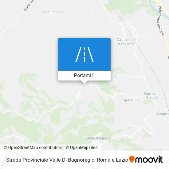 Mappa Strada Provinciale Valle Di Bagnoregio