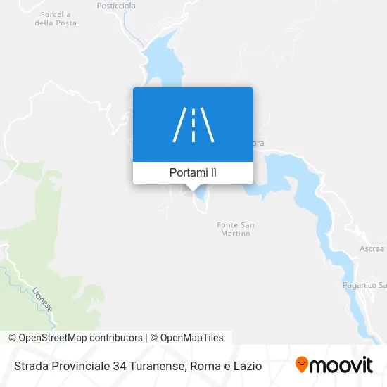 Mappa Strada Provinciale 34 Turanense