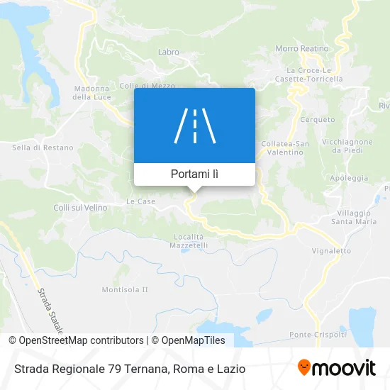 Mappa Strada Regionale 79 Ternana