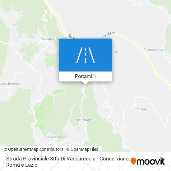 Mappa Strada Provinciale 30b Di Vaccareccia - Concerviano