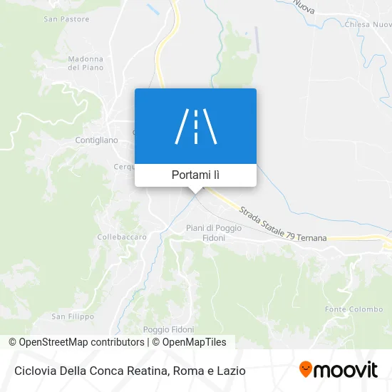 Mappa Ciclovia Della Conca Reatina