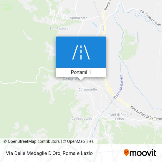 Mappa Via Delle Medaglie D'Oro