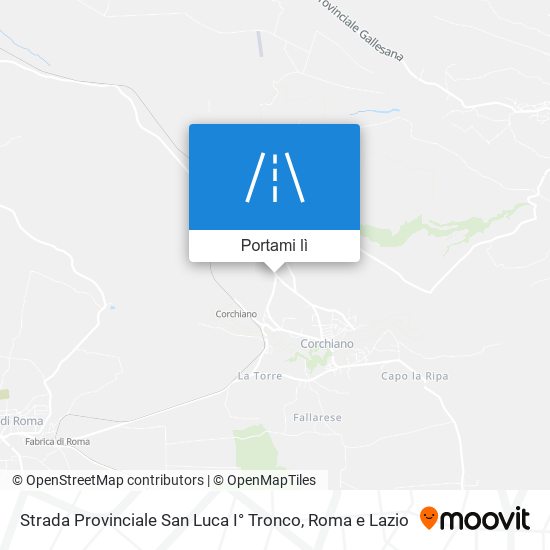 Mappa Strada Provinciale San Luca I° Tronco