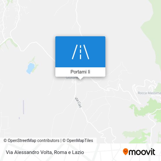 Mappa Via Alessandro Volta
