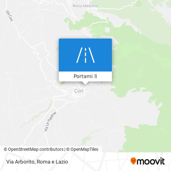 Mappa Via Arborito