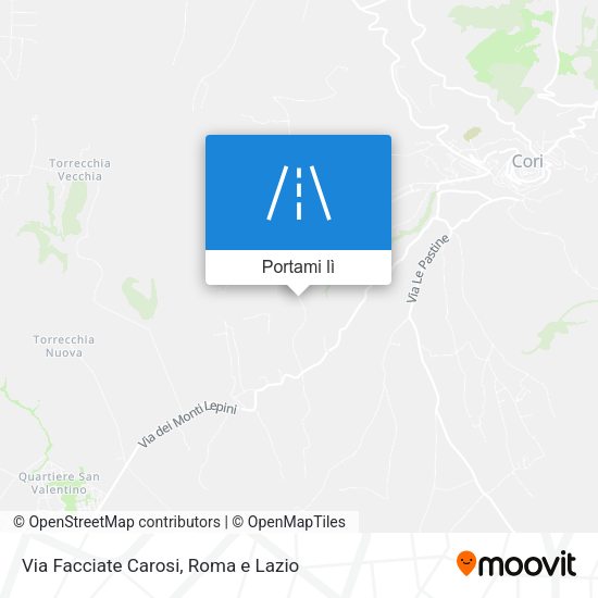 Mappa Via Facciate Carosi