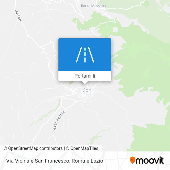 Mappa Via Vicinale San Francesco