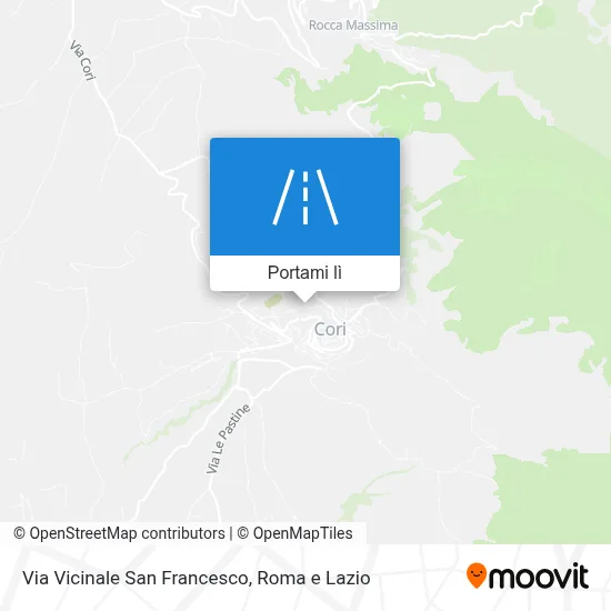 Mappa Via Vicinale San Francesco