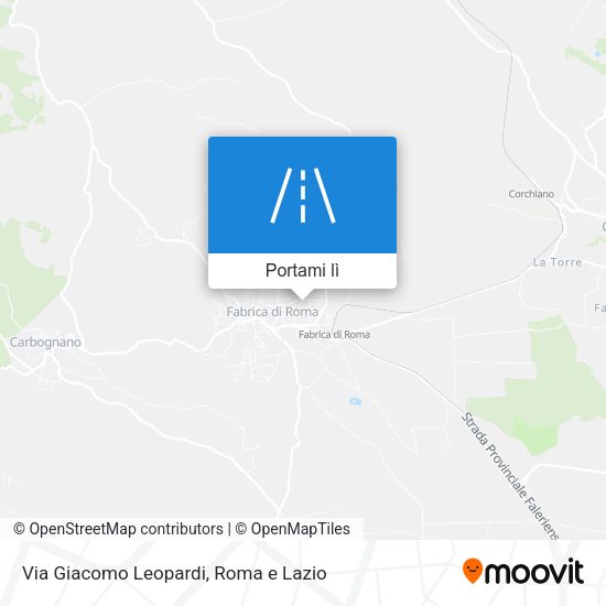 Mappa Via Giacomo Leopardi