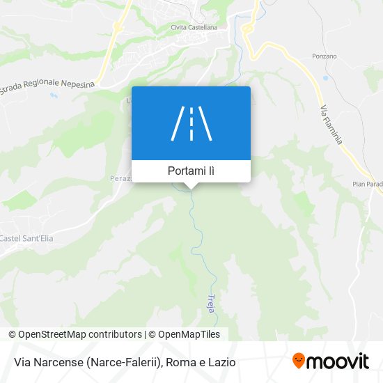 Mappa Via Narcense (Narce-Falerii)