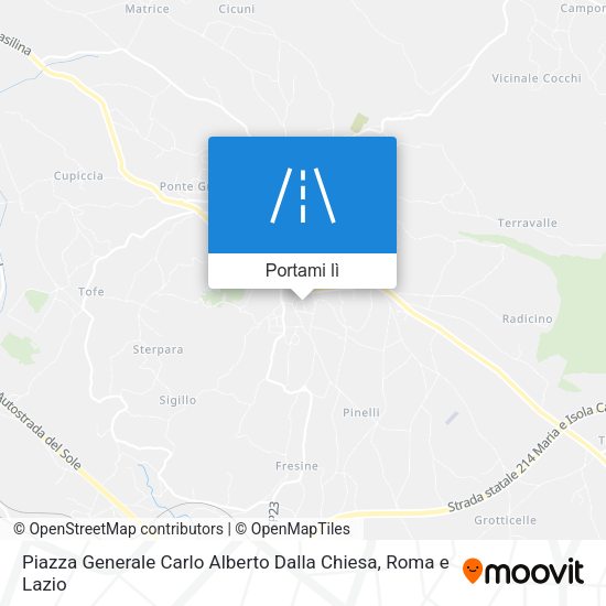 Mappa Piazza Generale Carlo Alberto Dalla Chiesa
