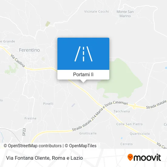 Mappa Via Fontana Olente