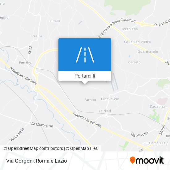 Mappa Via Gorgoni