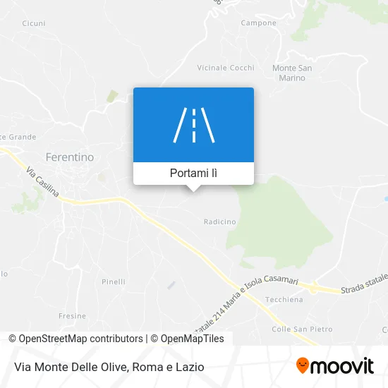 Mappa Via Monte Delle Olive