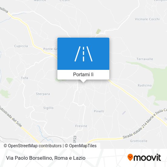 Mappa Via Paolo Borsellino