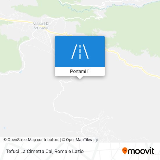 Mappa Tefuci La Cimetta Cai