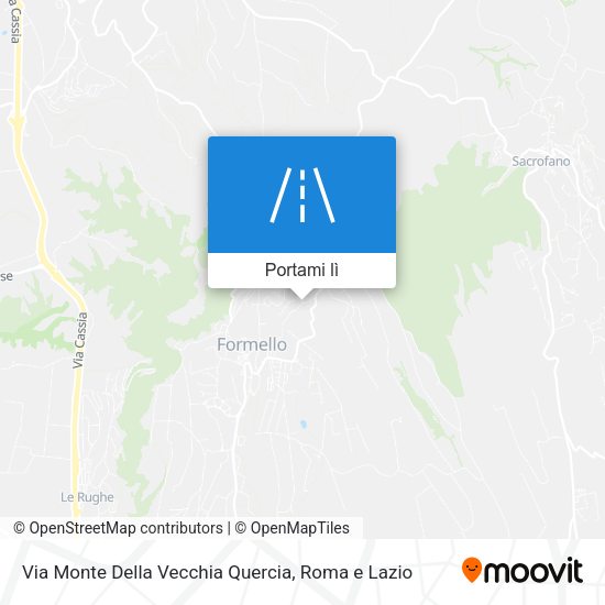 Mappa Via Monte Della Vecchia Quercia