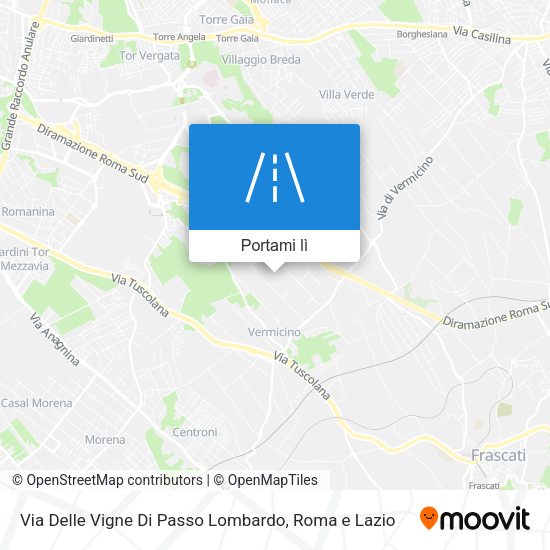Mappa Via Delle Vigne Di Passo Lombardo