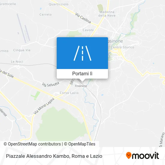 Mappa Piazzale Alessandro Kambo