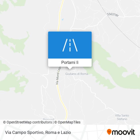 Mappa Via Campo Sportivo