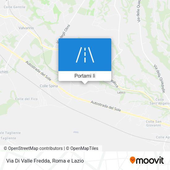 Mappa Via Di Valle Fredda