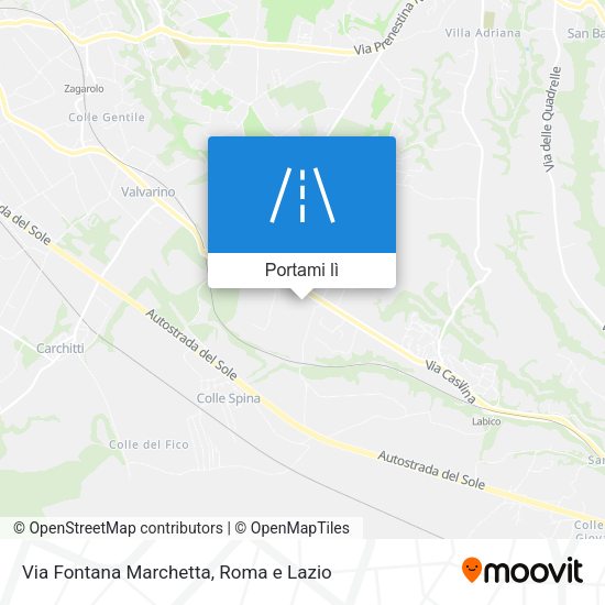 Mappa Via Fontana Marchetta
