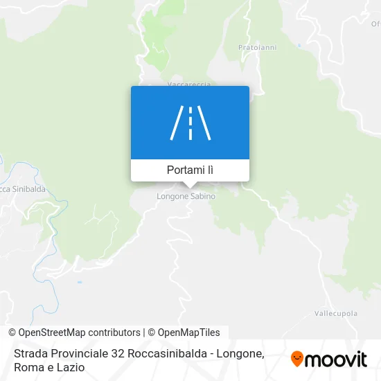 Mappa Strada Provinciale 32 Roccasinibalda - Longone