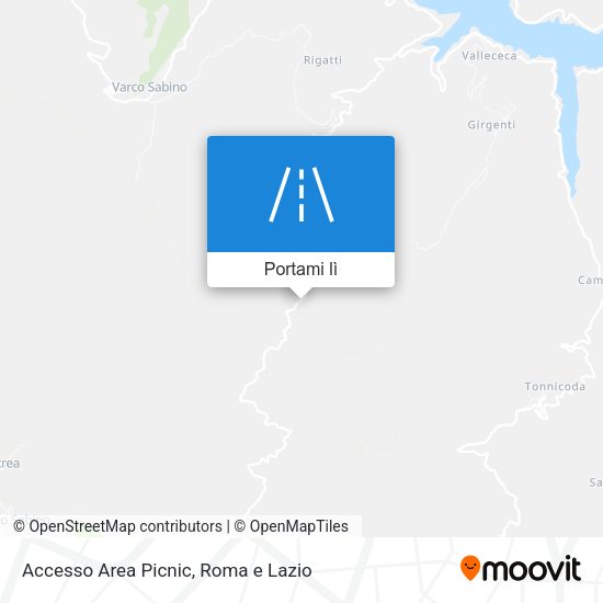 Mappa Accesso Area Picnic