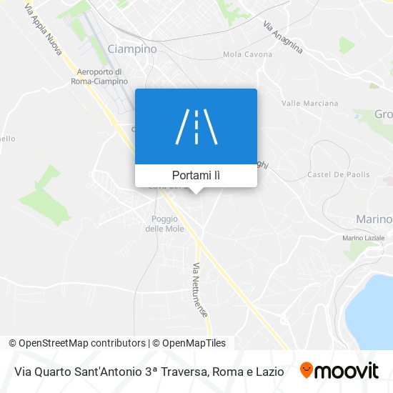 Mappa Via Quarto Sant'Antonio 3ª Traversa