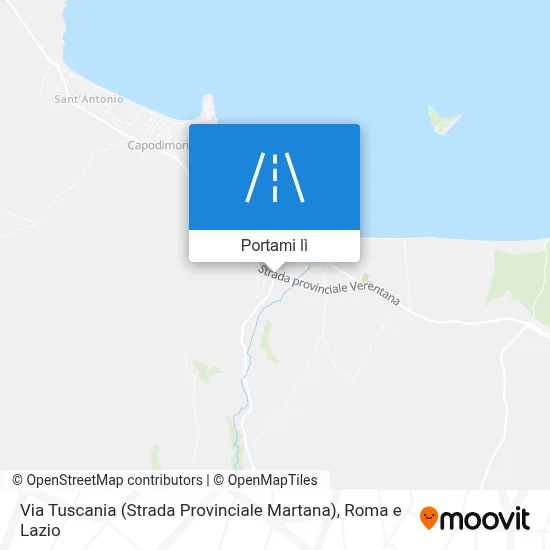 Mappa Via Tuscania (Strada Provinciale Martana)