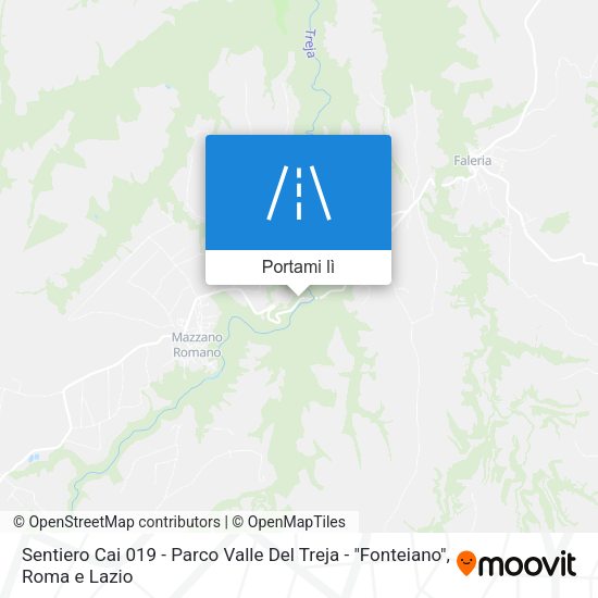 Mappa Sentiero Cai 019 - Parco Valle Del Treja - "Fonteiano"